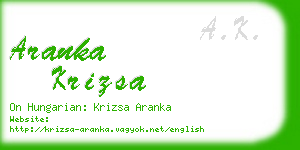 aranka krizsa business card